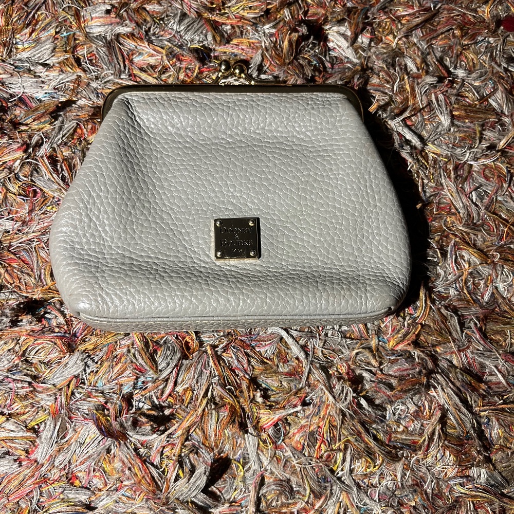Gray Dooney & Bourke kisslock coin pouch wallet!